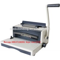 NanBo MC8702 Factory Cheapest Price Manual Punch Electric Bind Plastic Spiral Wire Binding Machine